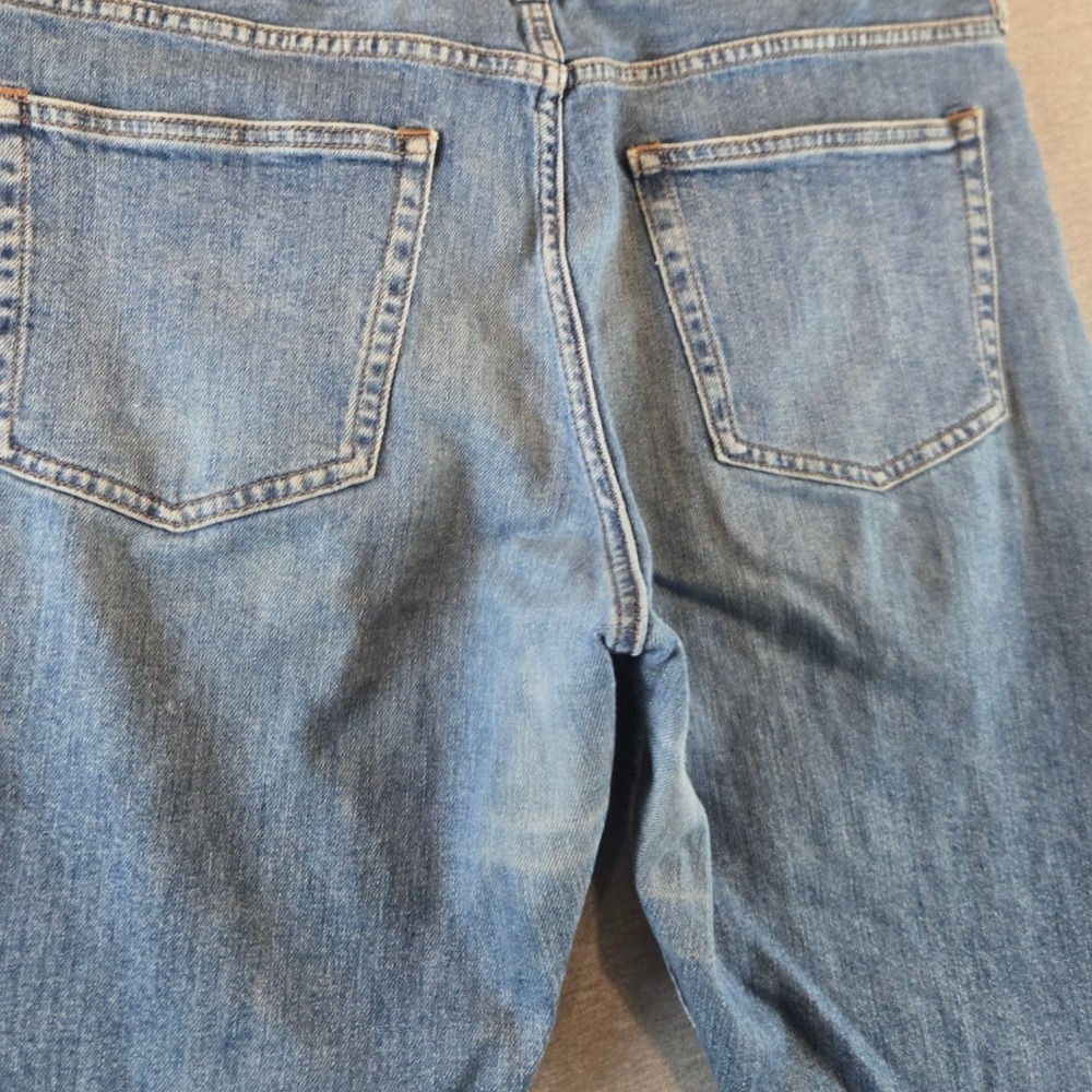 Everlane Selvedge Slim Fit Jeans Mens 36x31 Blue Mid Wash Organic Cotton Stretch - Picture 13 of 14